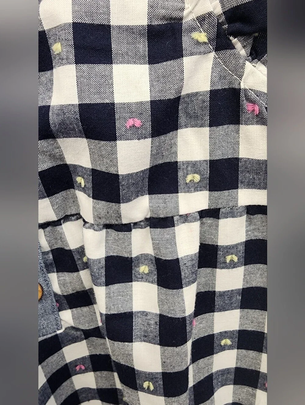 Penelope Mack 24M Gingham Bubble Romper + Matching Sun Hat